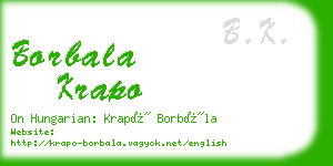 borbala krapo business card